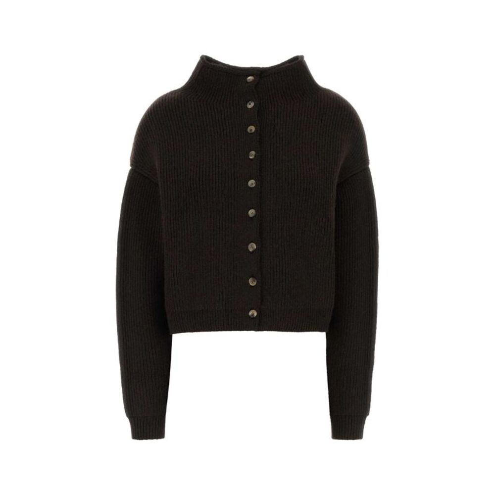 Khaite Women Dark Brown Cashmere Cardigan